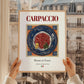Carpaccio – Italian Meat Dish, Restaurant Poster, styled in a charming Paris street view
