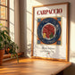 Carpaccio – Italian Meat Dish, Restaurant Poster, no-text version framed in wood