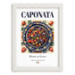Caponata – Italian Dish, Bistro Art, placed in minimal white frame