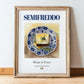 Semifreddo – Italian Dessert Dish, Restaurant Painting, in wooden frame leaning on the floor