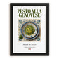Pesto alla Genovese – Italian Sauce Dish, Bistro Poster, in sleek black frame
