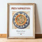 Neapolitan-Style Pizza – Italian Pizza, Ristorante Poster, in wooden frame leaning on the floor