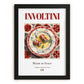 Involtini – Italian Meat Dish, Brasserie Poster, in sleek black frame