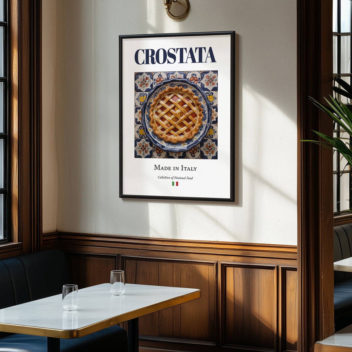 Crostata – Italian Dessert Dish, Bistro Poster, clean layout with no caption