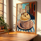 Gelato Nocciola – Italian Outdoor Café Scene, Gelato Poster, clean layout with no caption