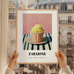 Zabaione – on Striped Tablecloth, Gelato Wall Decor, styled in a charming Paris street view