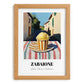 Gelato Zabaione – Italian Street Café Scene, Gelato Painting, set in oak frame