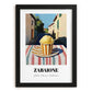 Gelato Zabaione – Italian Street Café Scene, Gelato Painting, in sleek black frame