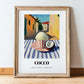Gelato Cocco – Italian Urban Café Scene, Gelato Still Life, in wooden frame leaning on the floor
