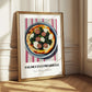 Salsiccia E Friarielli – on Striped Tablecloth, Pizza Still Life