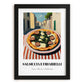 Pizza Salsiccia E Friarielli – Italian Café on the Corner, Pizza Print, in sleek black frame