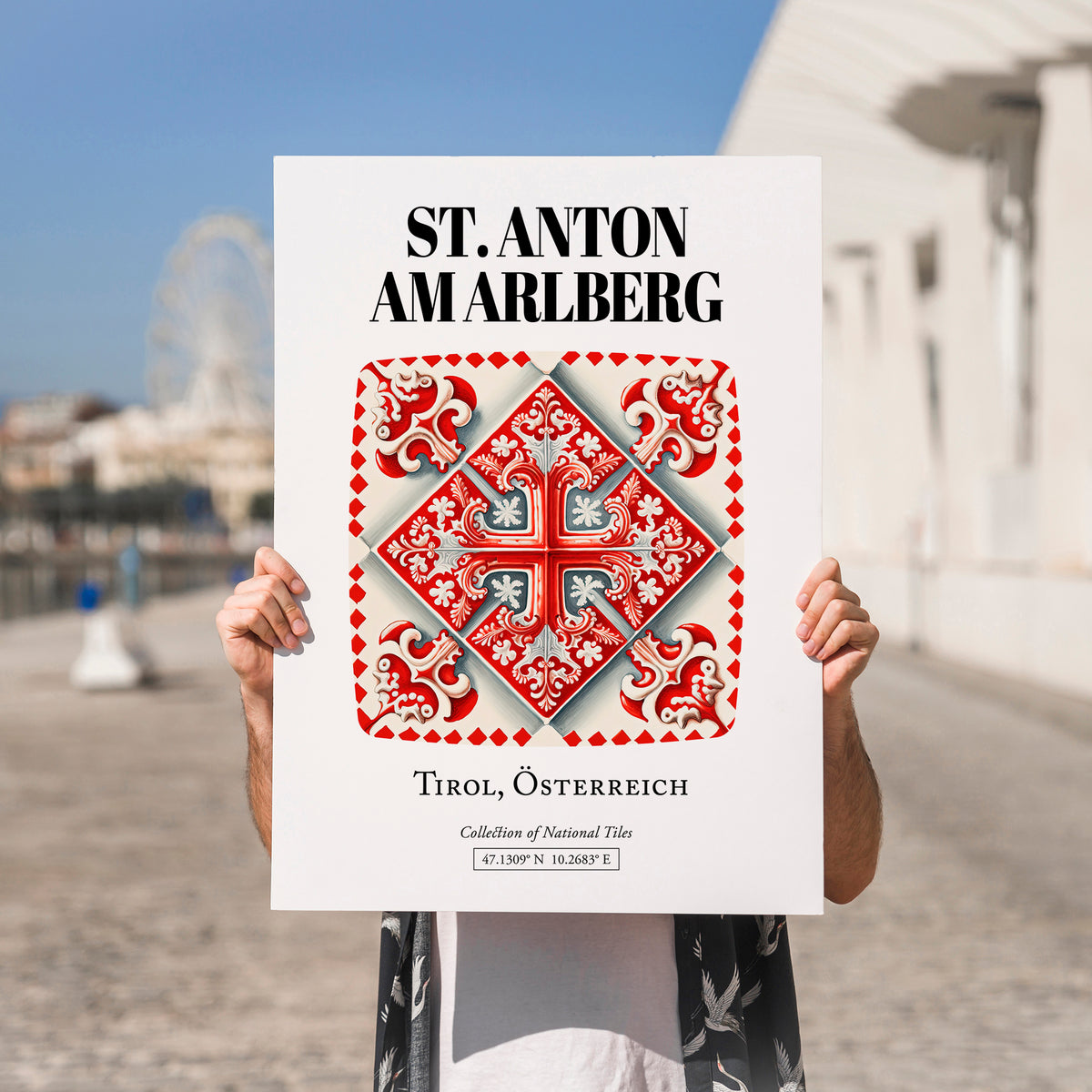 St. Anton Am Arlberg, Austria – Travel Print, no-text version framed in wood