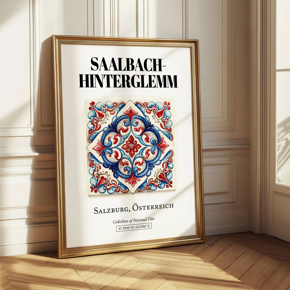 Saalbach-hinterglemm, Austria – Vintage Travel Poster, styled in a charming Paris street view