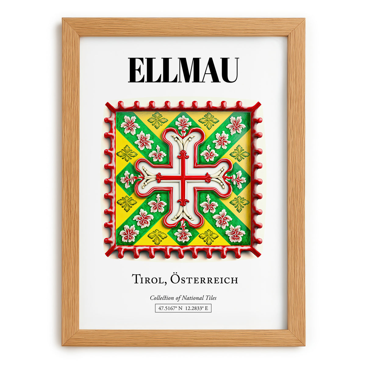 Ellmau, Austria – Travel Wall Art, set in oak frame