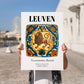 Leuven, Belgium – Travel Wall Art, no-text version framed in wood