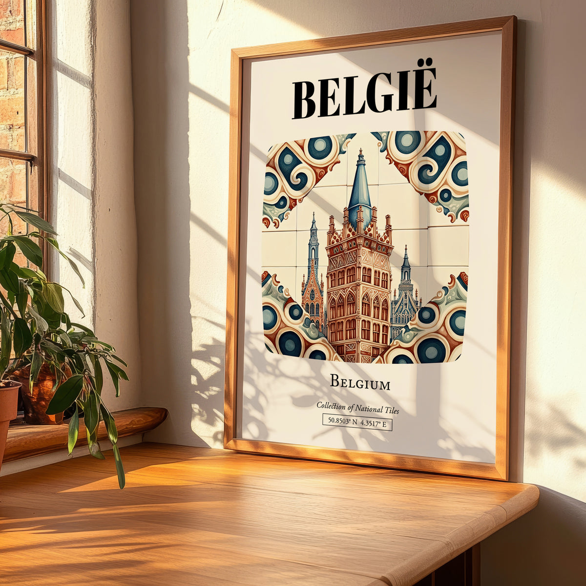 België, Belgium – Travel Wall Art, clean layout with no caption