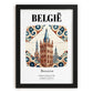 België, Belgium – Travel Wall Art, in sleek black frame