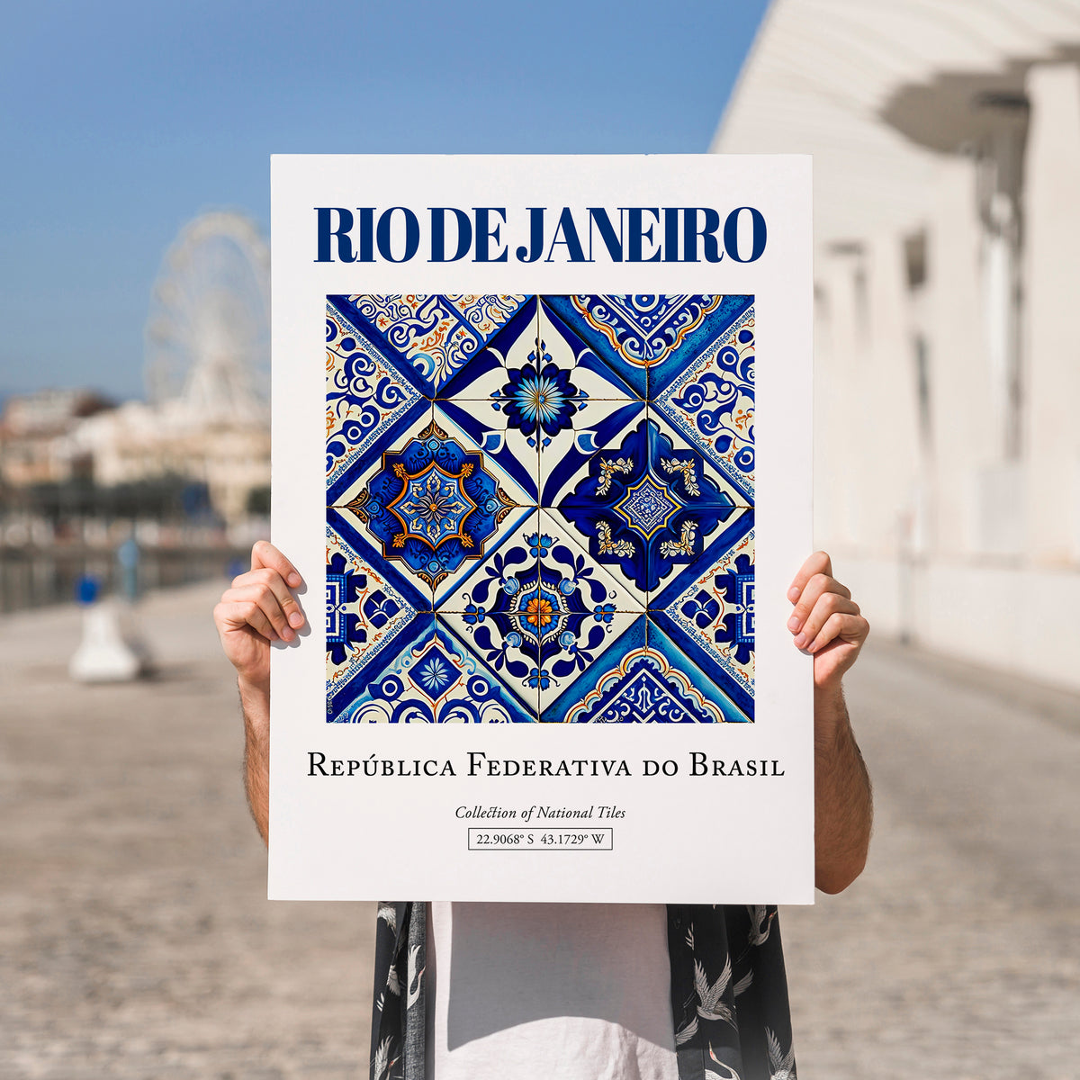 Rio de Janeiro, Brasil – Travel Wall Art, no-text version framed in wood