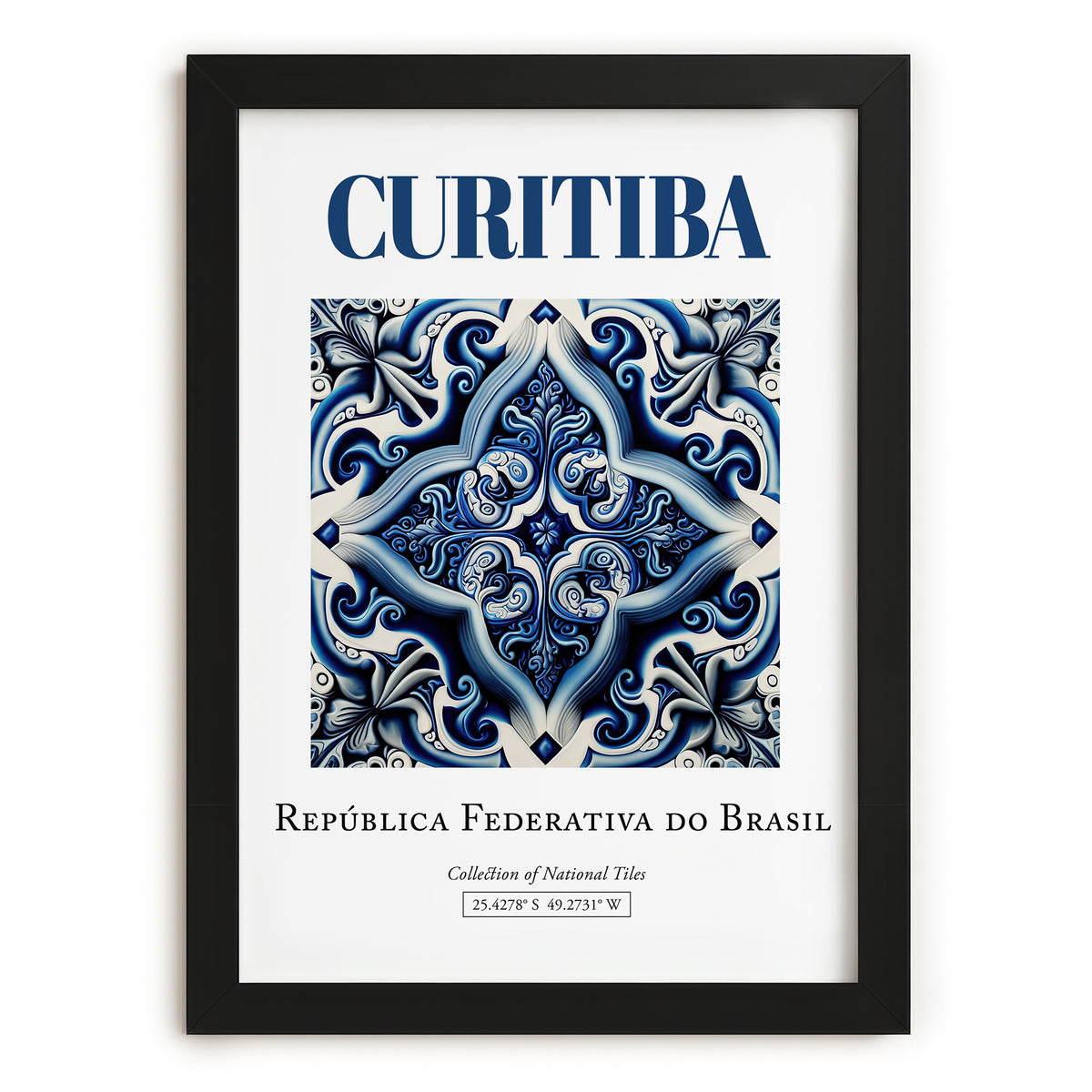 Curitiba, Brasil – Wanderlust-Inspired Poster, in sleek black frame