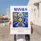 Manaus, Brasil – Travel Wall Decor, no-text version framed in wood