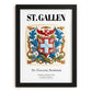 St. Gallen, Switzerland – Wanderlust-Inspired Poster, in sleek black frame