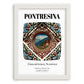 Pontresina, Switzerland – Travel Poster, placed in minimal white frame