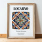 Locarno, Switzerland – Away From Home Poster, in wooden frame leaning on the floor