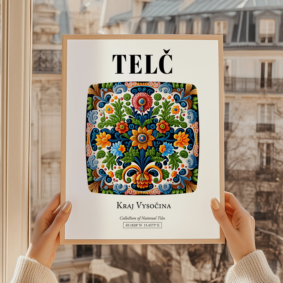 Telč, Czech Republic – Illustrated Travel Poster