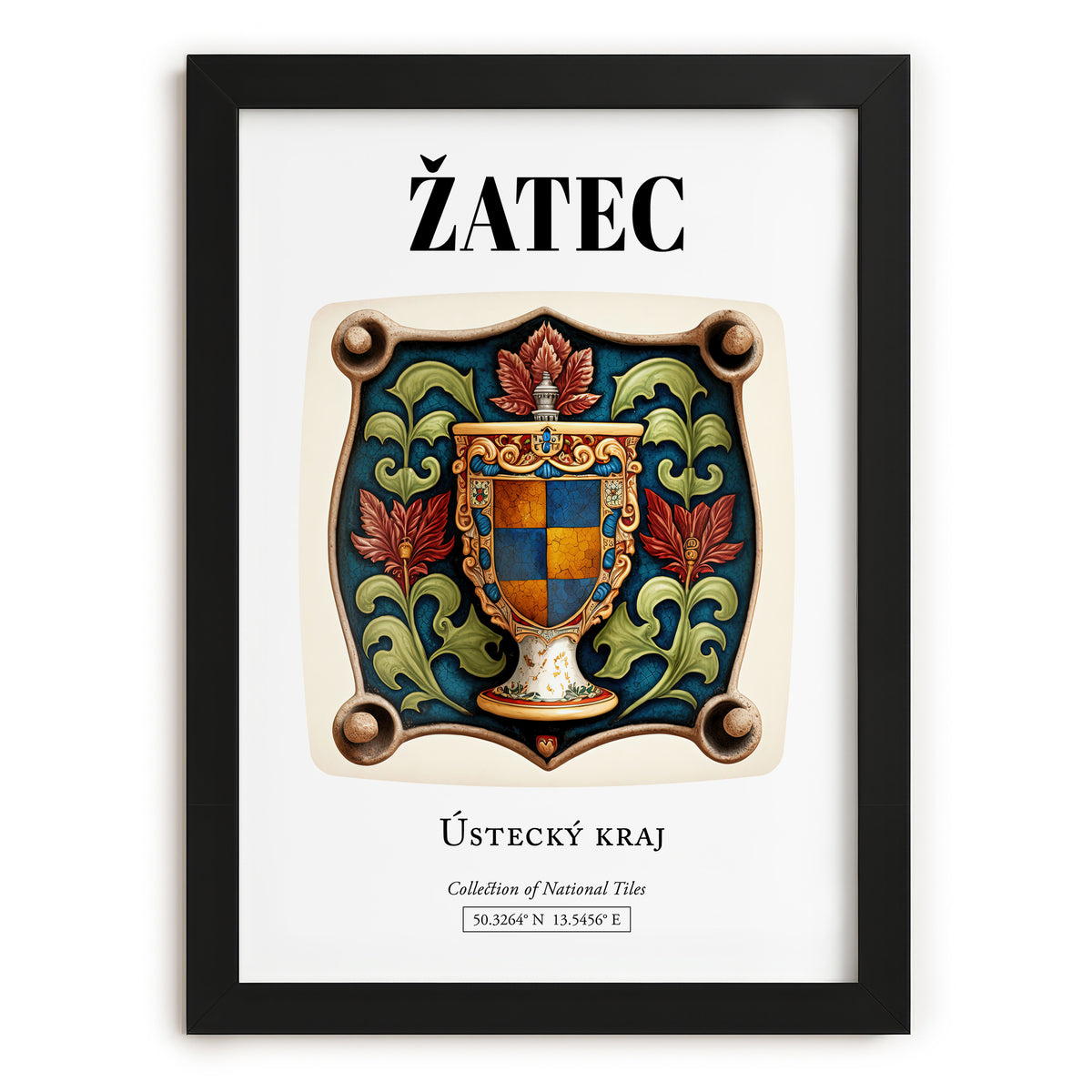 Žatec, Czech Republic – Historic Cities Art Print, in sleek black frame