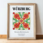 Würzburg, Germany – Travel Wall Art, in wooden frame leaning on the floor
