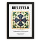 Bielefeld, Germany – Tourist Destination Poster, in sleek black frame