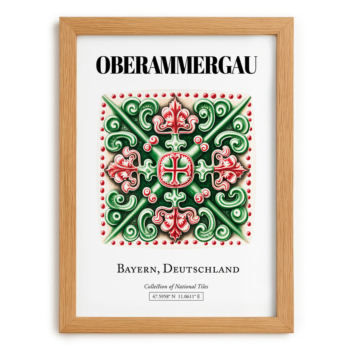 Oberammergau, Germany – Global Wall Art, set in oak frame