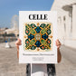 Celle, Germany – Travel Poster, no-text version framed in wood