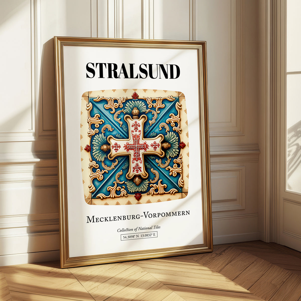 Stralsund, Germany – Architectural Travel Art, styled in a charming Paris street view