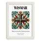 Wismar, Germany – Travel Poster, placed in minimal white frame