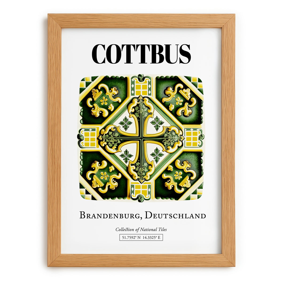 Cottbus, Germany – National Pride Wall Decor, set in oak frame