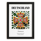 Deutschland, Germany – Global Cities Wall Print, in sleek black frame