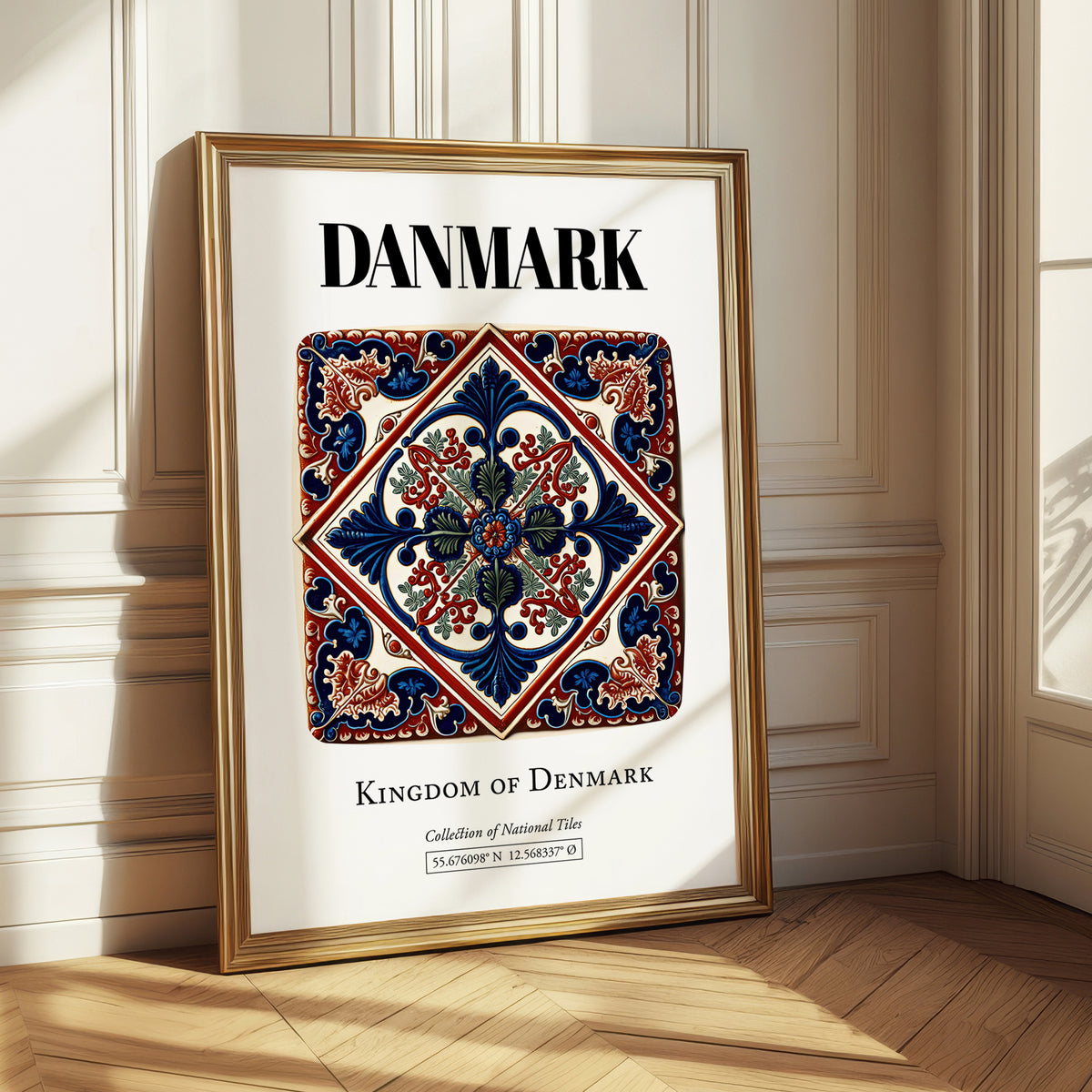 Danmark, Denmark – World Heritage Travel Poster, styled in a charming Paris street view