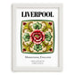 Liverpool, England – Travel Wall Art, placed in minimal white frame