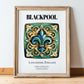 Blackpool, England – Global Wall Art, in wooden frame leaning on the floor