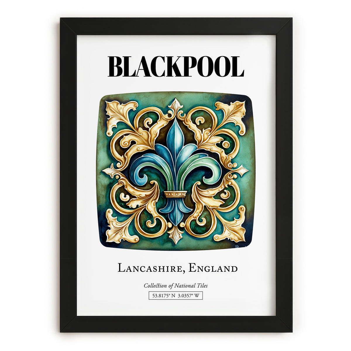 Blackpool, England – Global Wall Art, in sleek black frame