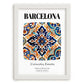 Barcelona, Spain – Travel Print, placed in minimal white frame