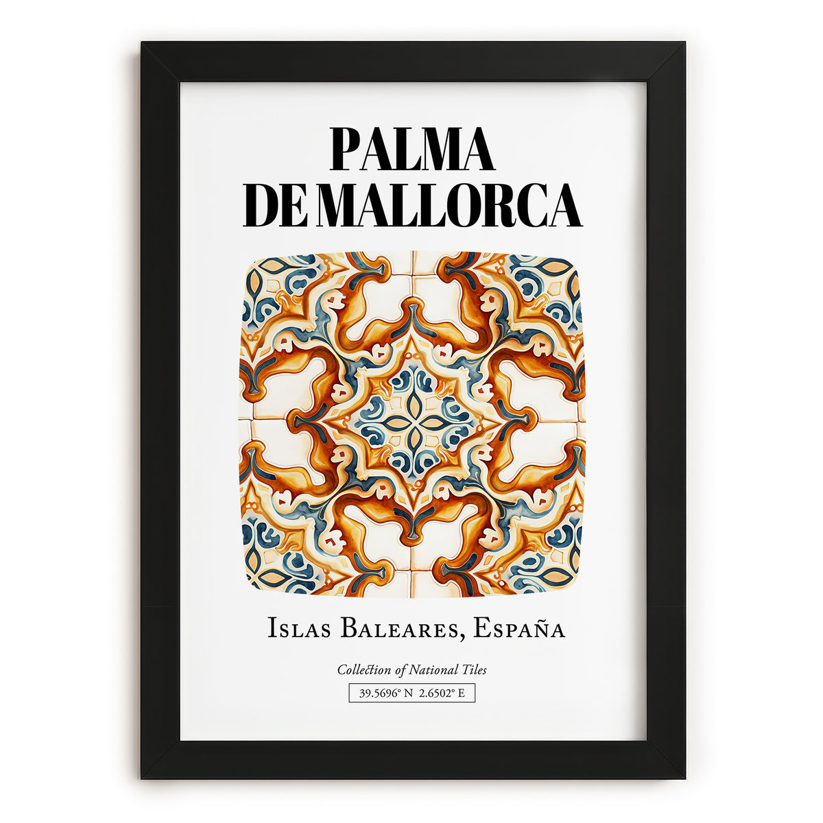 Palma De Mallorca, Spain – Travel Print, in sleek black frame
