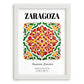 Zaragoza, Spain – Travel Poster, placed in minimal white frame