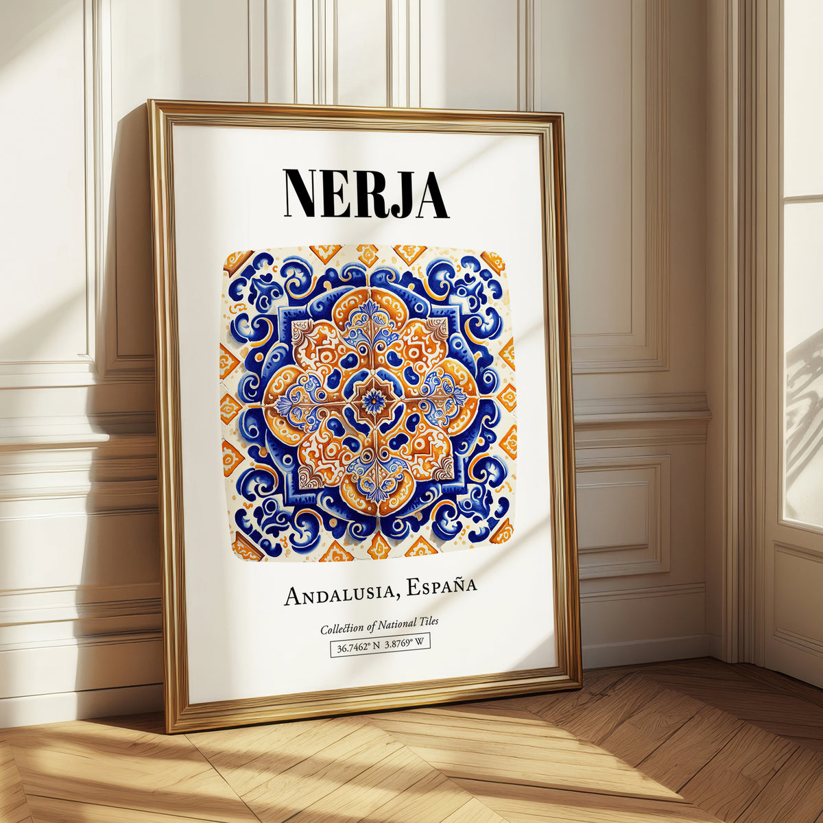 Nerja, Spain – Tourist Destination Poster, styled in a charming Paris street view
