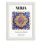 Nerja, Spain – Tourist Destination Poster, placed in minimal white frame