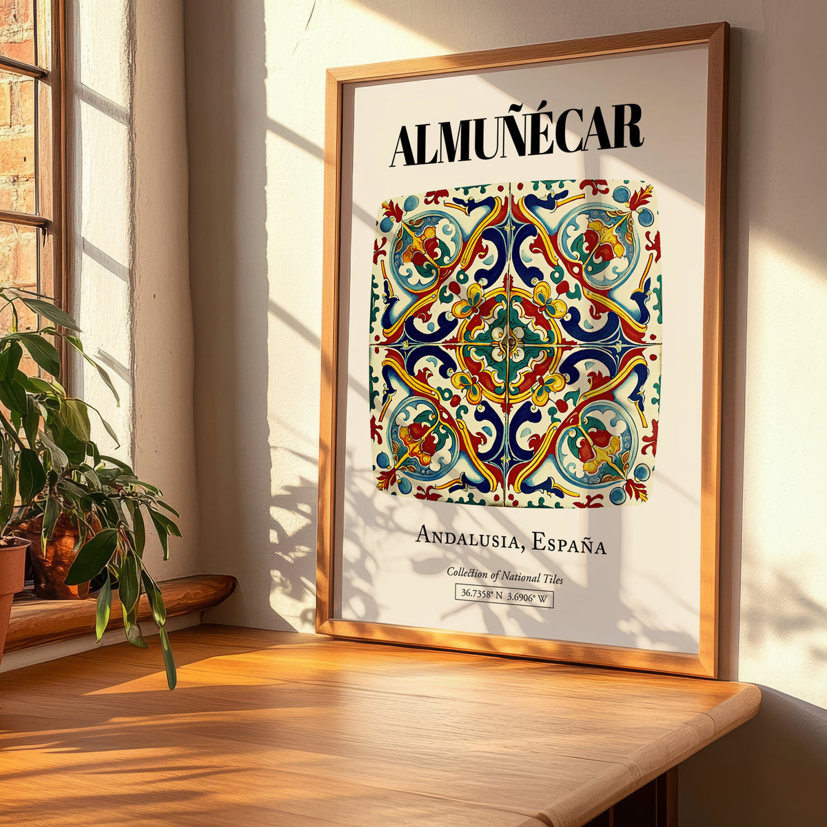 Almuñécar, Spain – Cityscape Wall Art, clean layout with no caption