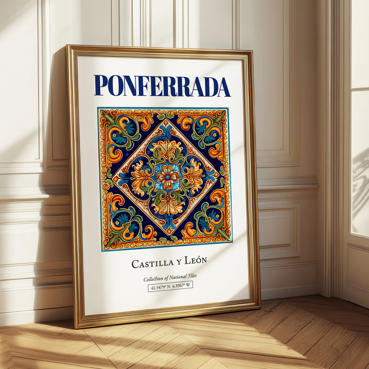 Ponferrada, Spain – Travel Wall Art, styled in a charming Paris street view