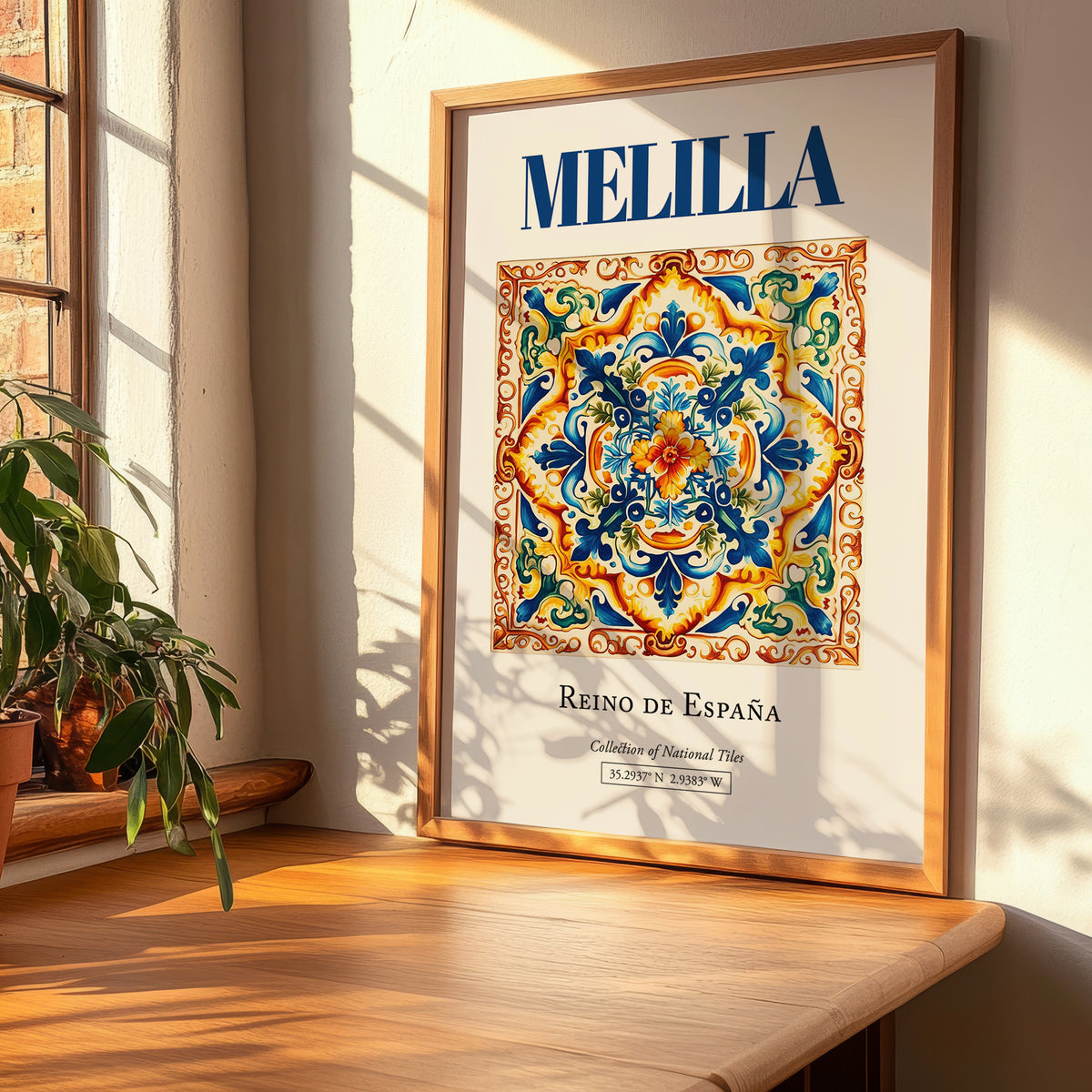 Melilla, Spain – Tourist Destination Poster, clean layout with no caption