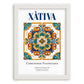 Xàtiva, Spain – Travel Print, placed in minimal white frame